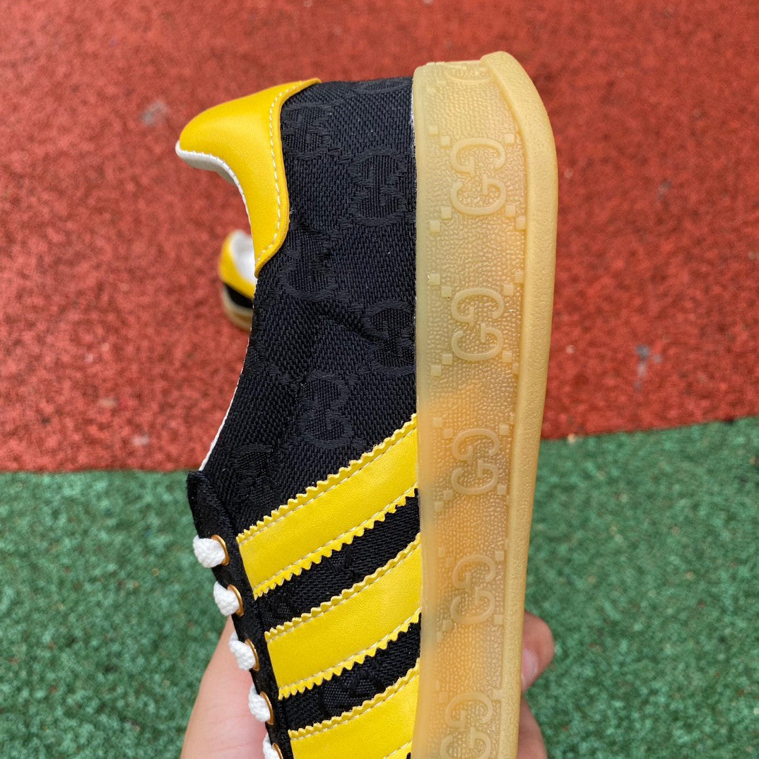 ADIDAS x Gucci Gazelle "GG Monogram Black/Yellow SHILLA249 ADIDAS x Gucci Gazelle "GG Monogram Black/Yellow SHILLA249